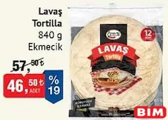 EKMECİK LAVAŞ TORTİLLA 840 G fiyat ve kampanya bilgisi